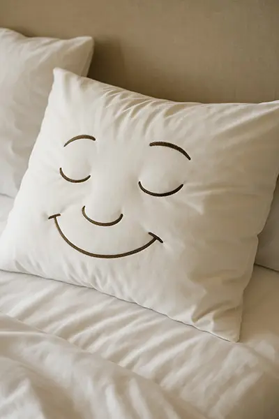 Hoofdkussen dat goed geslapen heeft